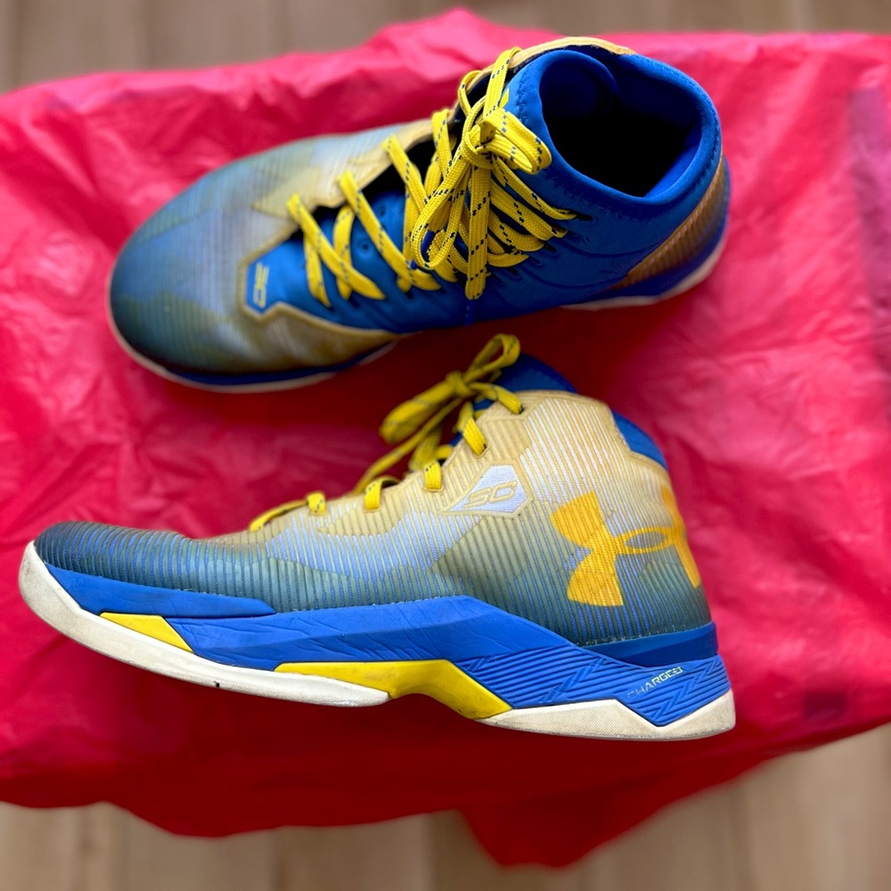 Under Armour Steph Curry 2.5 Mens Size 10.5 Blue Basketball Sneakers Warrior